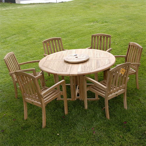 Teak Outdoor stacking dining chair with cushion - Java